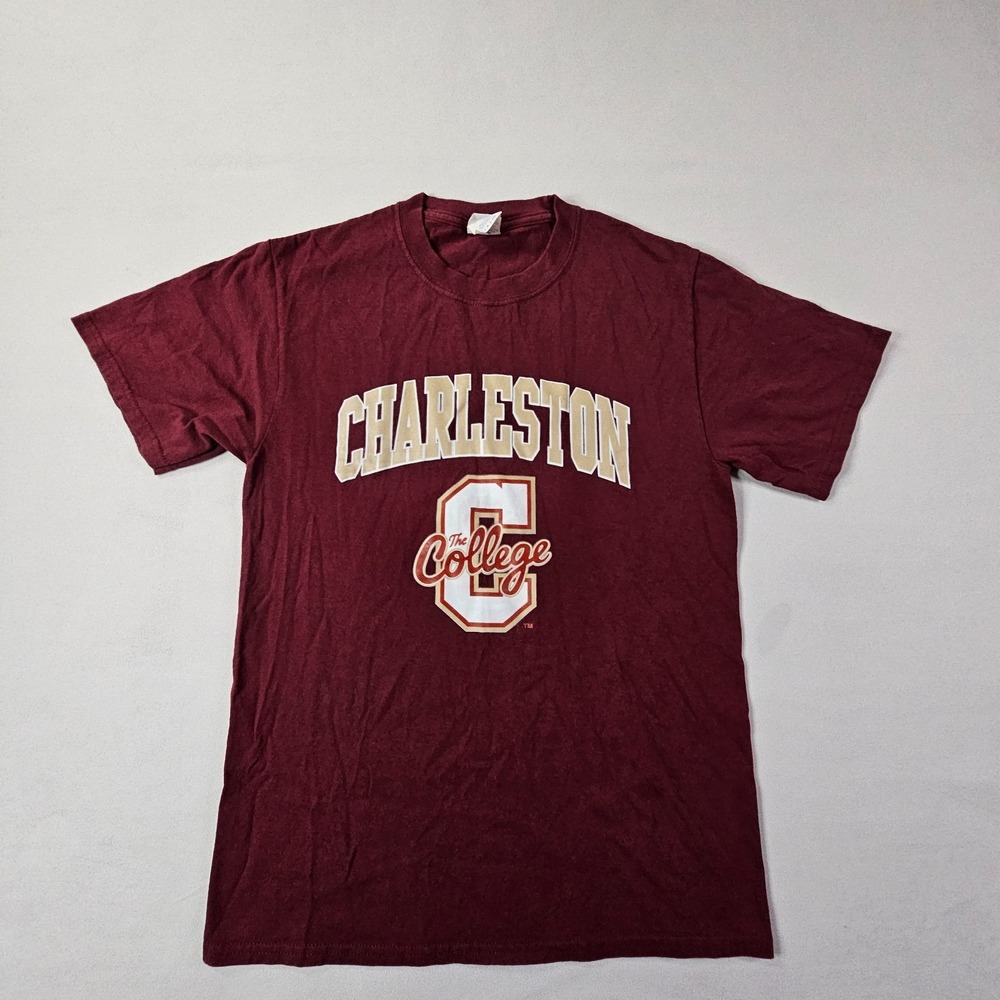 College of Charleston Cougars Maroon Short Sleeve Cotton T-Shirt Adult S